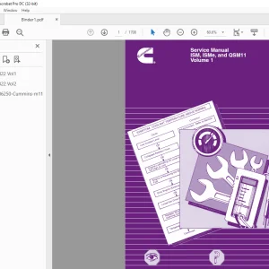 Cummins ISM, ISMe, and QSM11 Service Manual Volume 1&2  - PDF DOWNLOAD