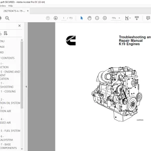 Cummins K19 Engines Troubleshooting and Repair Manual - PDF DOWNLOAD