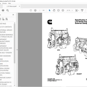 Cummins L 10 Series Engines External Damper Specification Manual  - PDF DOWNLOAD