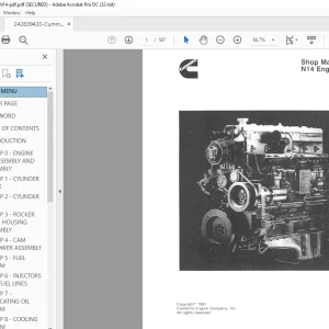 Cummins N14 Engine Shop Manual - PDF DOWNLOAD
