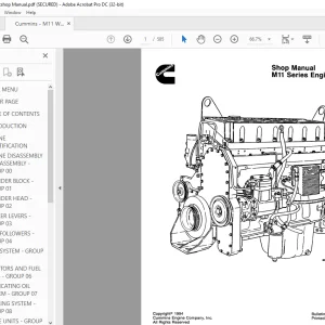 Cummins N14 Series Engines Shop Manual - PDF DOWNLOAD