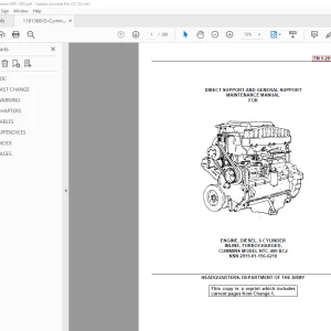Cummins NTC-400 BC2 ENGINE, DIESEL MAINTENANCE MANUAL 118136815 - PDF DOWNLOAD