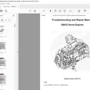 Cummins QSK23 Series Engine Troubleshooting & Repair Manual 4021375 - PDF DOWNLOAD