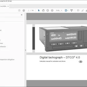 DAF Digital Tachograph DTCO 4.0 Contractors & Driver Instruction Manual - PDF DOWNLOAD