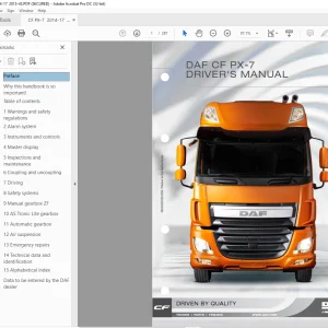 DAF Truck CF PX-7 Driver Manual DW53267801 - PDF DOWNLOAD