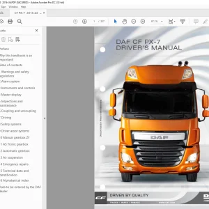 DAF Truck CF PX-7 Driver Manual DW53267802 - PDF DOWNLOAD