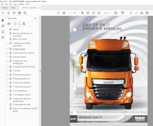 DAF Truck CF PX-7 Driver Manual DW53267803 - PDF DOWNLOAD