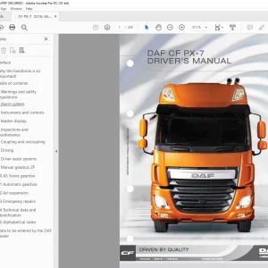 DAF Truck CF PX-7 Driver Manual DW53267803 - PDF DOWNLOAD