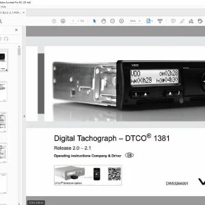 DAF Truck DTCO 1381 Digital Tachograph Operating Instruction Manual DW53264001 - PDF DOWNLOAD