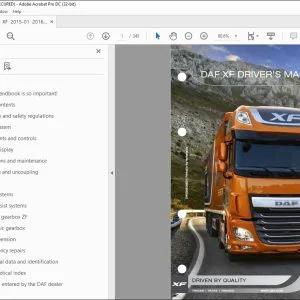DAF Truck XF Driver's Manual DW53208206 - PDF DOWNLOAD