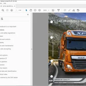 DAF Truck XF Driver's Manual DW53208209 - PDF DOWNLOAD