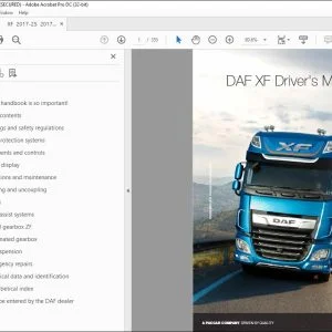 DAF Truck XF Driver's Manual DW63248801 - PDF DOWNLOAD