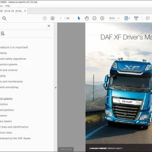 DAF Truck XF Driver's Manual DW63248803 - PDF DOWNLOAD