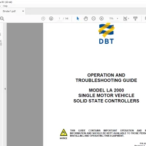 CAT DBT LA 2000 SINGLE MOTOR VEHICLE SOLID STATE CONTROLLERS OPERATION & TROUBLESHOOTING MANUAL - PDF DOWNLOAD