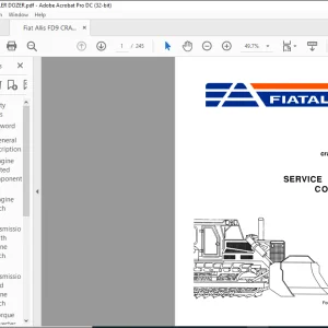 Fiatallis FD9 Crawler Tractor Service Manual (73159768) - PDF DOWNLOAD