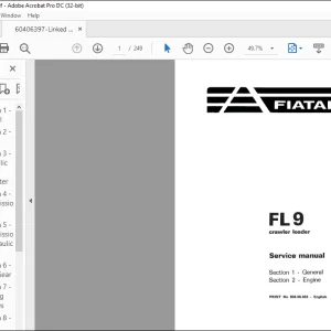 Fiatallis FL9 Crawler Loader Service Manual (604.06.052) - PDF DOWNLOAD