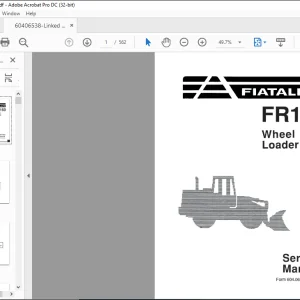 Fiatallis FR160 Wheel Loader Service Manual (604.06.538) - PDF DOWNLOAD