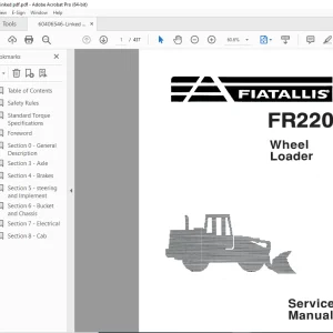 Fiatallis FR220 Wheel Loader Service Manual - PDF DOWNLOAD