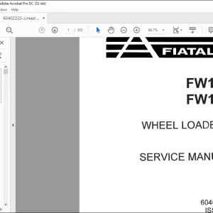 Fiatallis FW110 FW130 Wheel Loaders Service Manual (604022323) - PDF DOWNLOAD