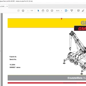 Grove Crane GMK 3055 Spare Parts List Manual 3099827 - PDF DOWNLOAD