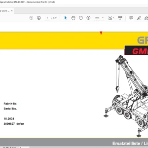 Grove Crane GMK 3055 Spare Parts Manual 3099827 - PDF DOWNLOAD