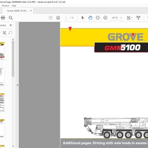 Grove Crane GMK 5100 Driving with axle loads in excess of 12 t Additional pages - PDF DOWNLOAD