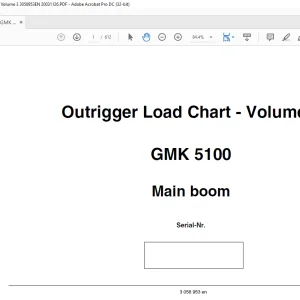 Grove Crane GMK 5100 Outrigger Load Chart Manual Vol 3 - PDF DOWNLOAD