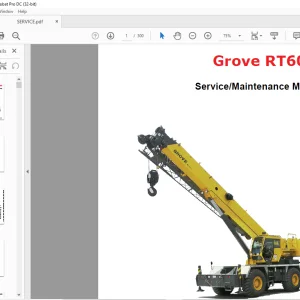 Grove Crane RT 600E Service & Maintenance Manual - PDF DOWNLOAD
