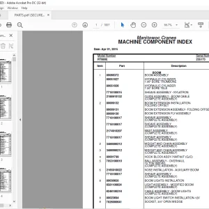 Grove Crane RT 880E Parts Catalog Manual SN 235173 - PDF DOWNLOAD