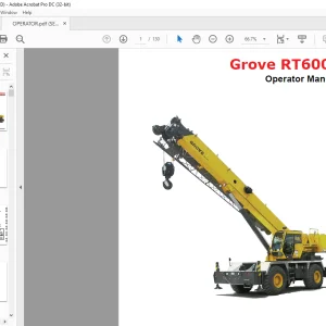 Grove Crane RT600E Operator's Manual CTRL486-00 - PDF DOWNLOAD