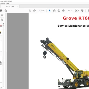 Grove Crane RT600E Service Manual CTRL 488-01 - PDF DOWNLOAD
