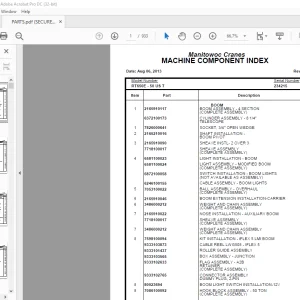 Grove Crane RT650E - 50 US T Parts Catalog Manual SN 234215 - PDF DOWNLOAD