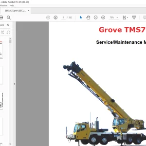 Grove Crane TMS700E Service & Maintenance Manual - PDF DOWNLOAD