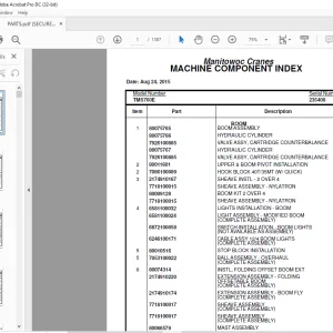 Grove Crane TMS760E Parts Catalog Manual SN 235408 - PDF DOWNLOAD