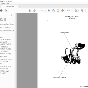 KUBOTA TRACTOR BF300-A PARTS MANUAL - PDF DOWNLOAD