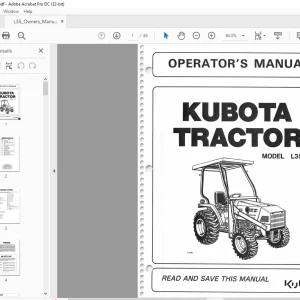 KUBOTA TRACTOR L35 OPERATOR'S MANUAL -  PDF DOWNLOAD