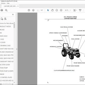 KUBOTA Tractor L3410DT GST HST PARTS MANUAL - PDF DOWNLOAD