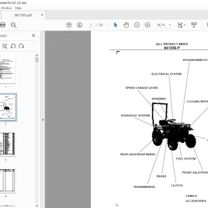 Kubota B6100E Tractor Parts Manual - PDF DOWNLOAD