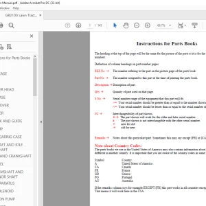 Kubota GR2100 Lawn Tractor Parts Manual - PDF DOWNLOAD