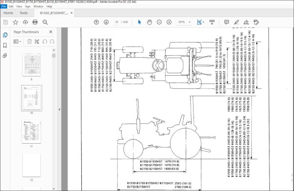 Kubota Tractor B1550•B1550HST B1750•B1750HST B2150•B2150HST Workshop ...