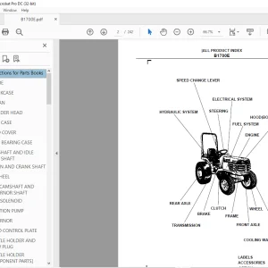 Kubota Tractor B1700E Parts Book Manual - PDF DOWNLOAD