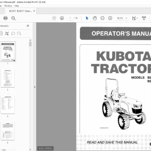 Kubota Tractor B2301 B2601 Operator's Manual - PDF DOWNLOAD