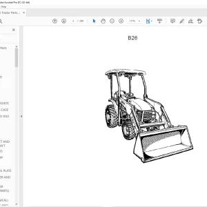 Kubota Tractor B26 Parts Book Manual - PDF DOWNLOAD