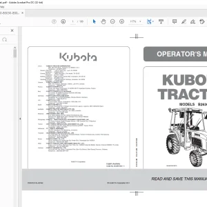Kubota Tractor B2630·B3030·B3000 Operator's Manual - PDF DOWNLOAD