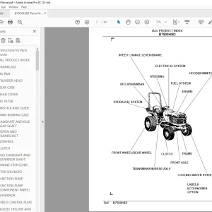 Kubota Tractor B7500HSD Parts Book Manual - PDF DOWNLOAD