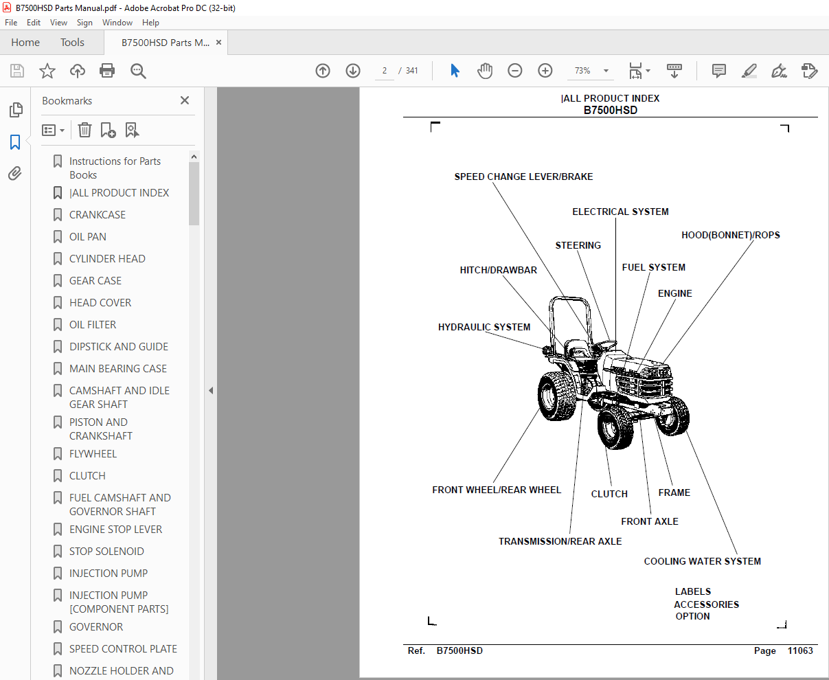 Kubota Tractor B7500HSD Parts Book Manual - PDF DOWNLOAD - HeyDownloads ...