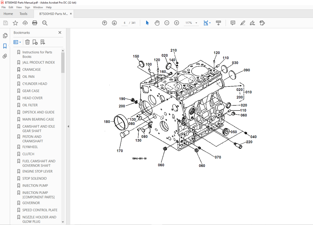 Kubota Tractor B7500HSD Parts Book Manual - PDF DOWNLOAD - HeyDownloads ...