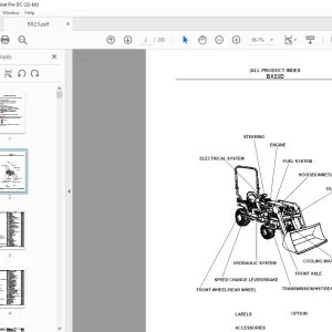 Kubota Tractor BX23 Part Manual - PDF DOWNLOAD