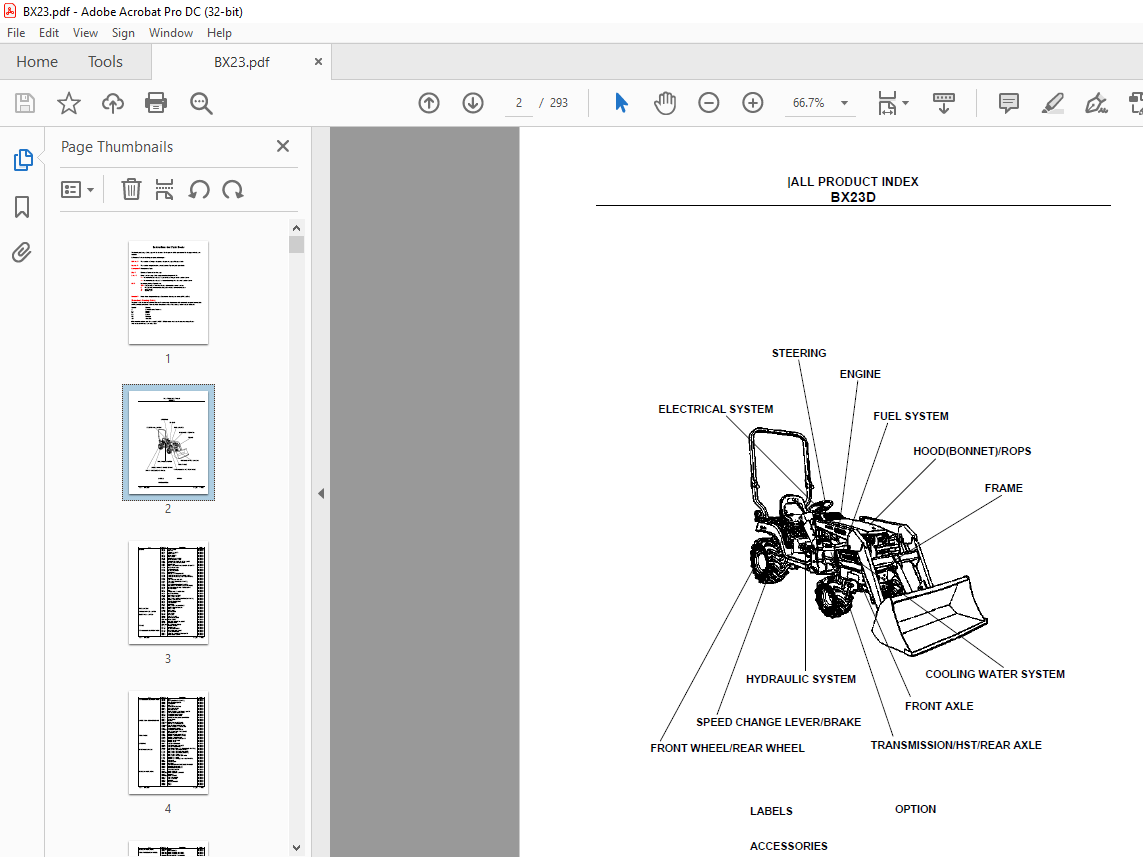 Kubota Tractor BX23 Part Manual - PDF DOWNLOAD - HeyDownloads - Manual ...