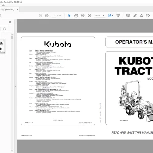 Kubota Tractor BX23S LA340 BT603 Operator's Manual - PDF DOWNLOAD